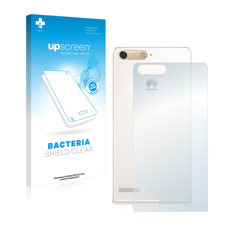 upscreen Bacteria Shield Clear Premium Antibacterial Screen Protector for Huawei Ascend P7 Mini (Back)