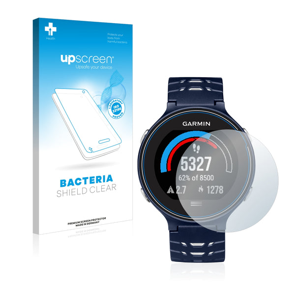 upscreen Bacteria Shield Clear Premium Antibacterial Screen Protector for Garmin Forerunner 630