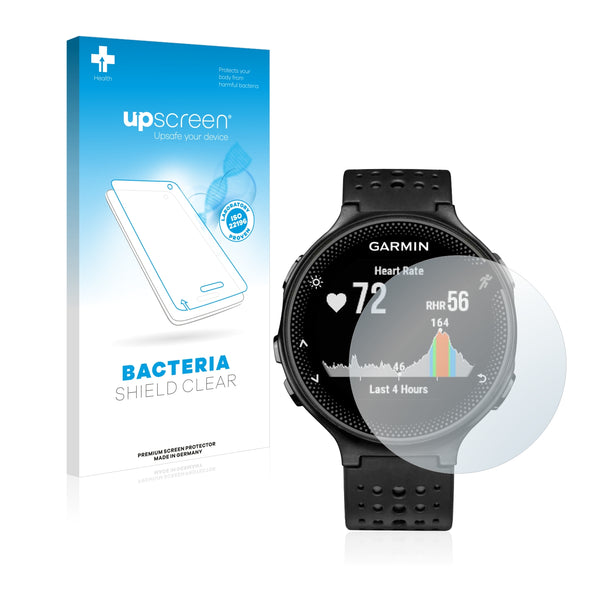 upscreen Bacteria Shield Clear Premium Antibacterial Screen Protector for Garmin Forerunner 235