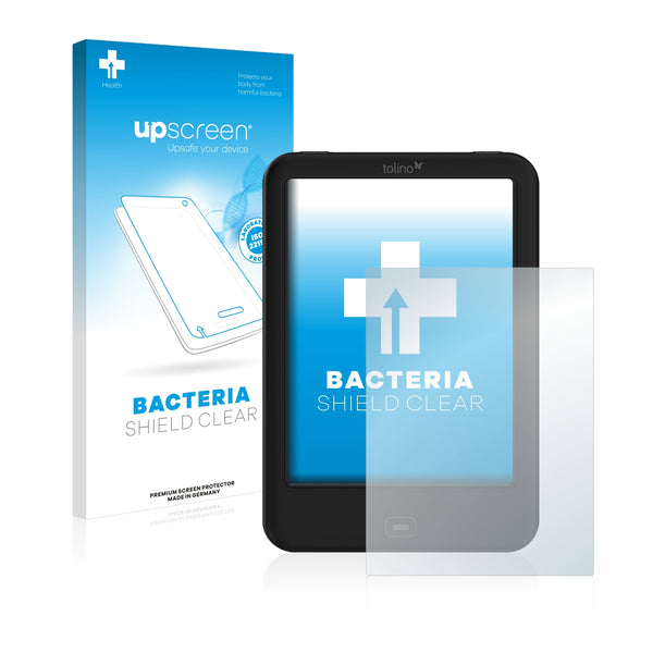 upscreen Bacteria Shield Clear Premium Antibacterial Screen Protector for Tolino Shine 2 HD