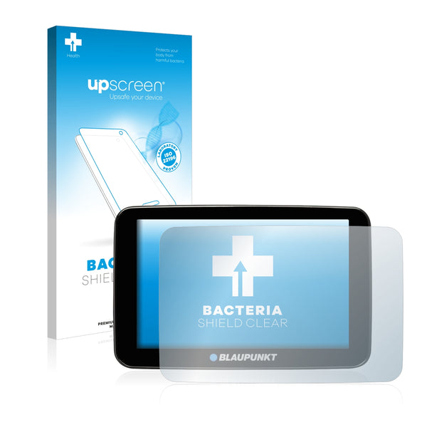 upscreen Bacteria Shield Clear Premium Antibacterial Screen Protector for Blaupunkt TravelPilot 72 LMU