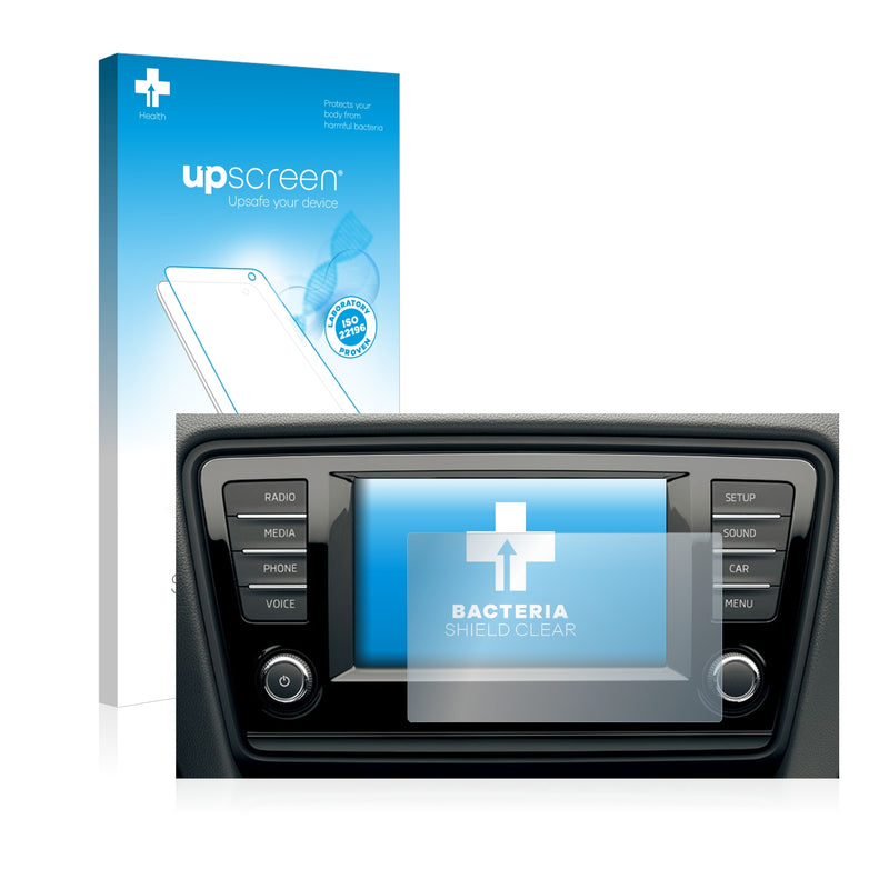 upscreen Bacteria Shield Clear Premium Antibacterial Screen Protector for Skoda Bolero (2015)