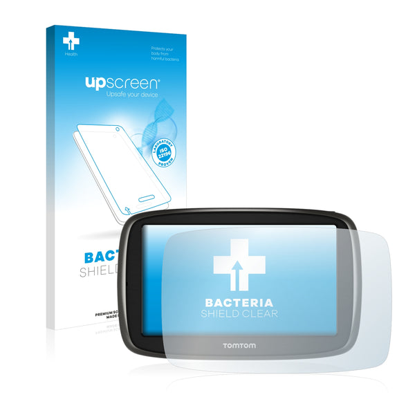 upscreen Bacteria Shield Clear Premium Antibacterial Screen Protector for TomTom GO 51 Europe Traffic