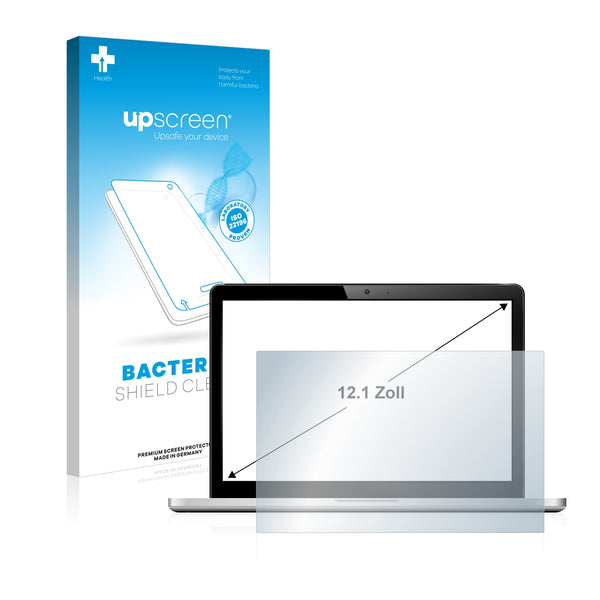 upscreen Bacteria Shield Clear Premium Antibacterial Screen Protector for Laptops and Ultrabooks with 12.1 inch Displays [247 mm x 186 mm, 4:3]