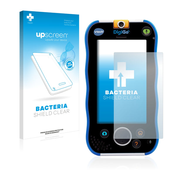 upscreen Bacteria Shield Clear Premium Antibacterial Screen Protector for Vtech DigiGo (Blue)