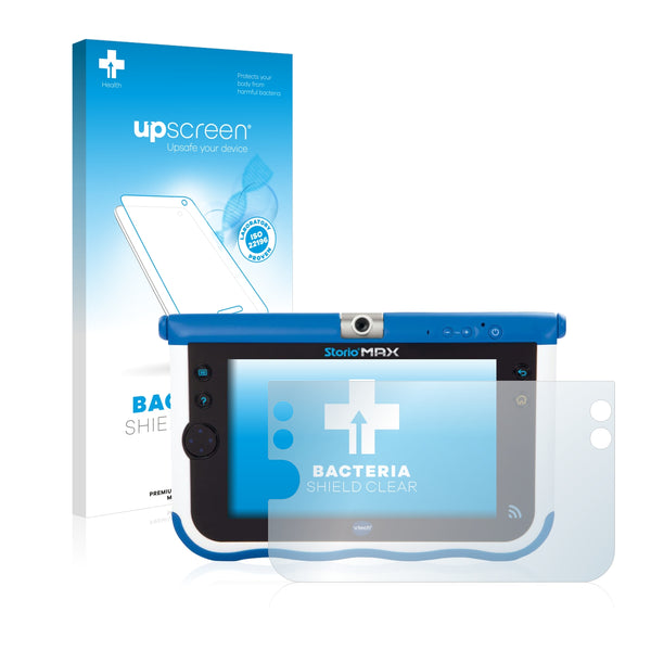 upscreen Bacteria Shield Clear Premium Antibacterial Screen Protector for Vtech Storio Max 7 (Blue)