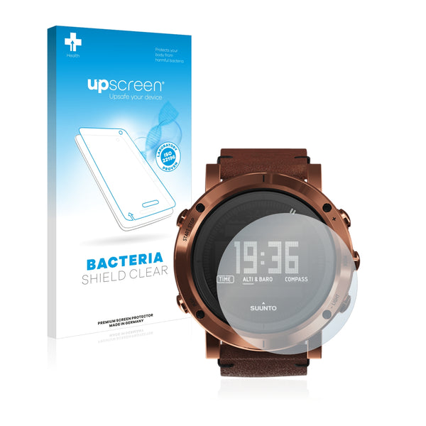 upscreen Bacteria Shield Clear Premium Antibacterial Screen Protector for Suunto Essential Copper
