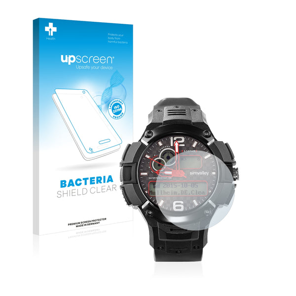 upscreen Bacteria Shield Clear Premium Antibacterial Screen Protector for Simvalley Mobile MOT-15.G