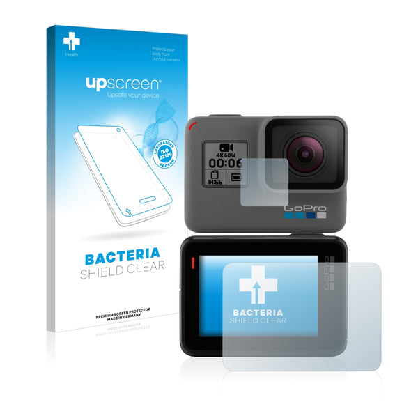 upscreen Bacteria Shield Clear Premium Antibacterial Screen Protector for GoPro Hero5 Black