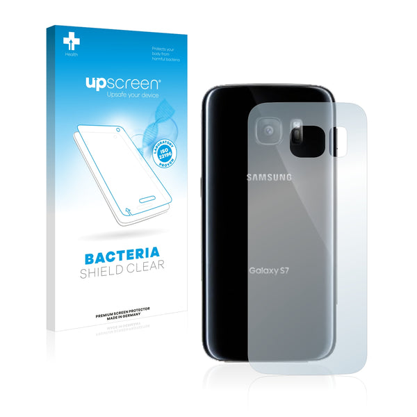 upscreen Bacteria Shield Clear Premium Antibacterial Screen Protector for Samsung Galaxy S7 (Back)