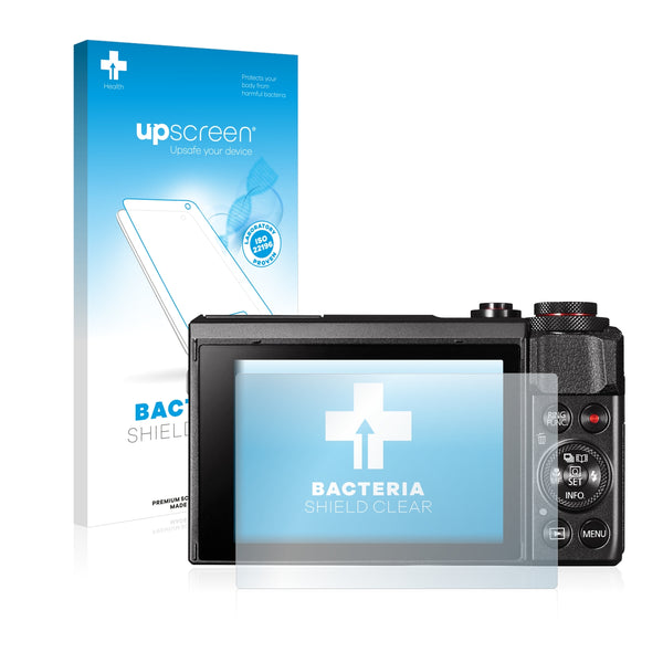 upscreen Bacteria Shield Clear Premium Antibacterial Screen Protector for Canon PowerShot G7 X Mark II
