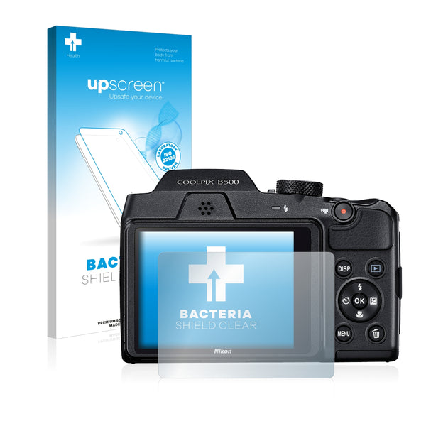 upscreen Bacteria Shield Clear Premium Antibacterial Screen Protector for Nikon Coolpix B500