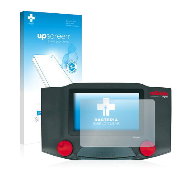 upscreen Bacteria Shield Clear Premium Antibacterial Screen Protector for Graupner Central Station 3 plus (60216)