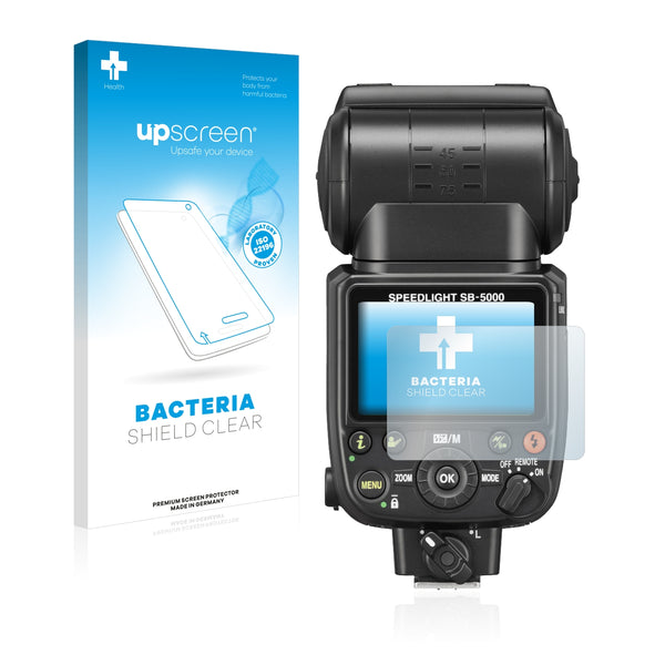 upscreen Bacteria Shield Clear Premium Antibacterial Screen Protector for Nikon SB-5000