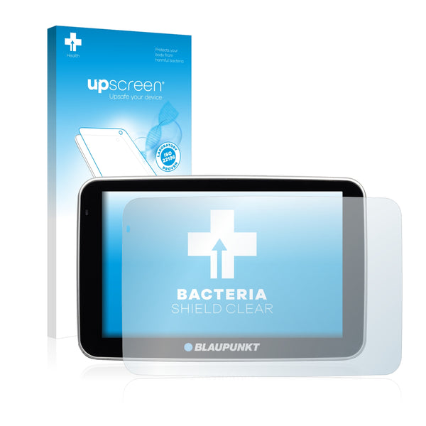 upscreen Bacteria Shield Clear Premium Antibacterial Screen Protector for Blaupunkt TravelPilot 52 EU LMU