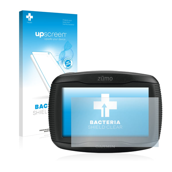 upscreen Bacteria Shield Clear Premium Antibacterial Screen Protector for Garmin zumo 345LM