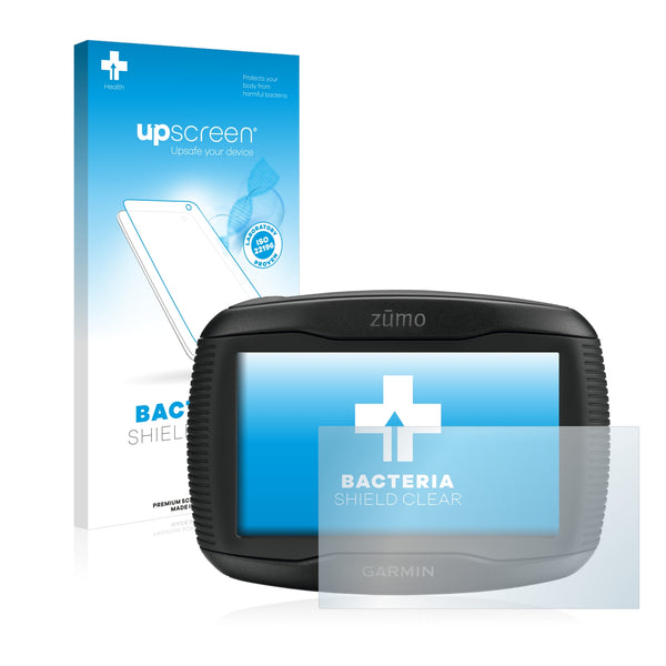upscreen Bacteria Shield Clear Premium Antibacterial Screen Protector for Garmin zumo 395LM