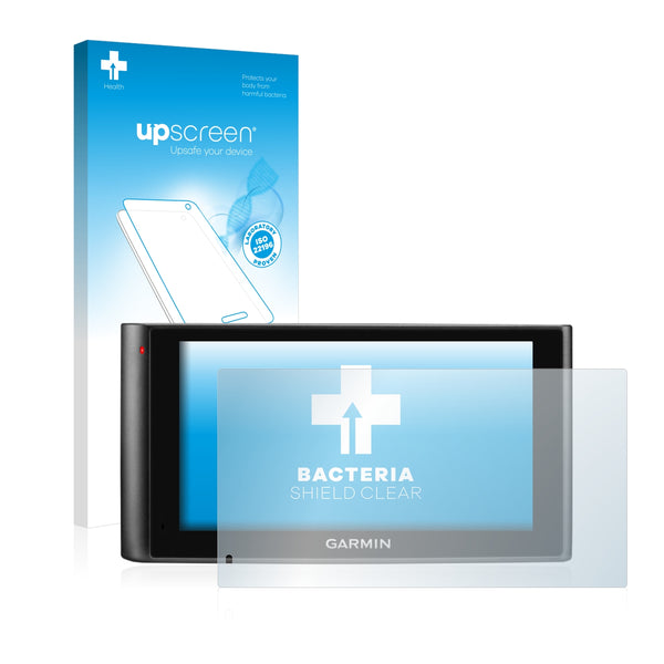 upscreen Bacteria Shield Clear Premium Antibacterial Screen Protector for Garmin dezlCam LMT-D