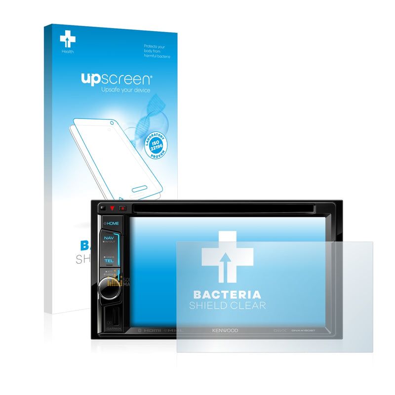 upscreen Bacteria Shield Clear Premium Antibacterial Screen Protector for Kenwood DNX4150BT