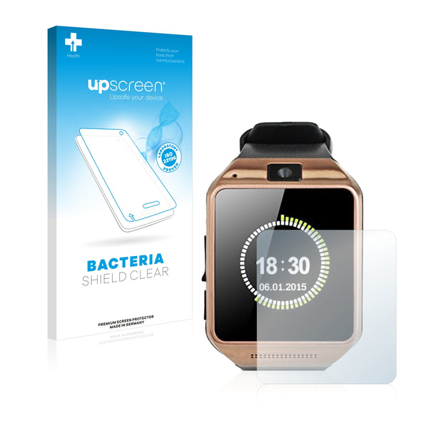 upscreen Bacteria Shield Clear Premium Antibacterial Screen Protector for Gearmax Smartwatch DZ09