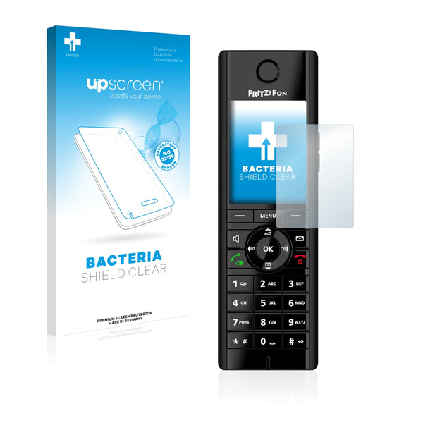 upscreen Bacteria Shield Clear Premium Antibacterial Screen Protector for AVM Fritz!Fon C5