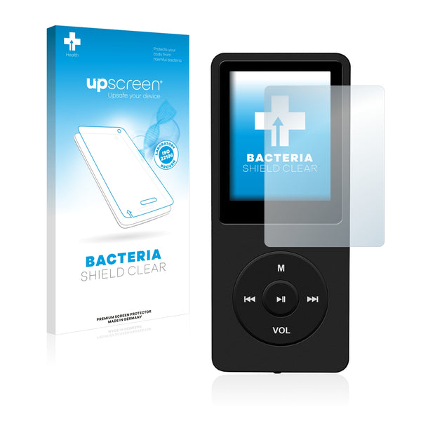 upscreen Bacteria Shield Clear Premium Antibacterial Screen Protector for AGPtek 8GB MP3-Player