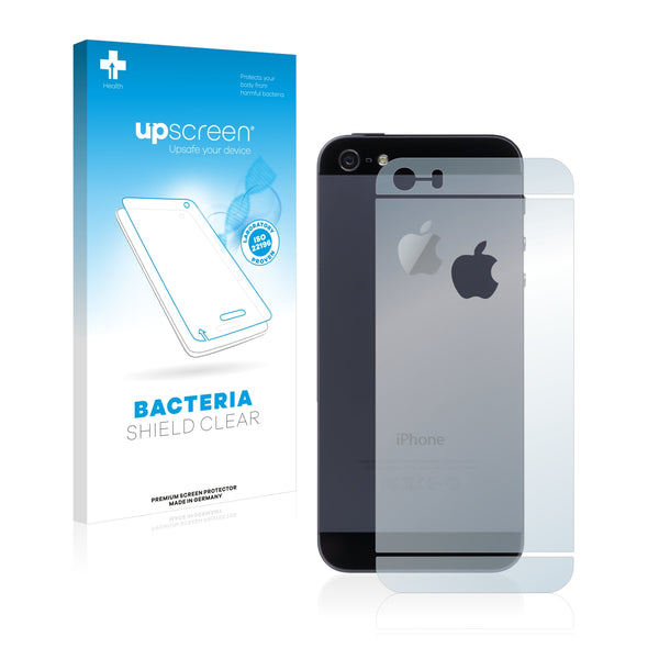 upscreen Bacteria Shield Clear Premium Antibacterial Screen Protector for Apple iPhone 5 (full surface + LogoCut)
