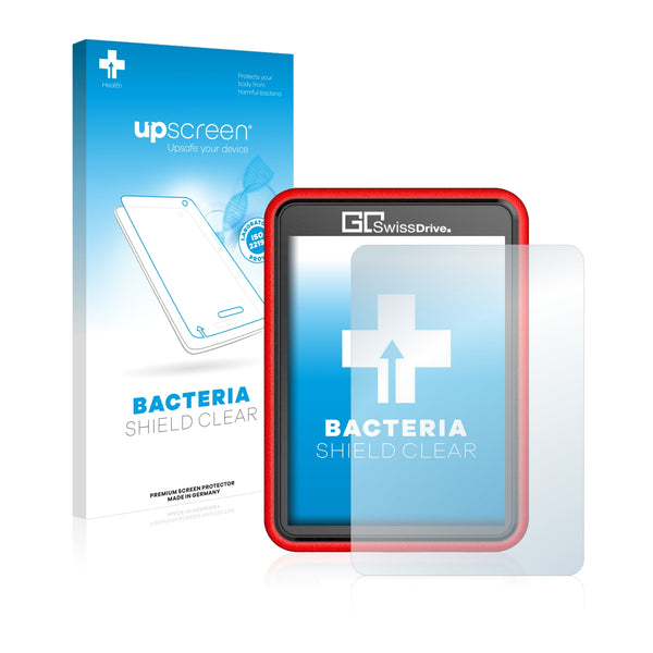 upscreen Bacteria Shield Clear Premium Antibacterial Screen Protector for Go SwissDrive Evo (E-Bike Display)