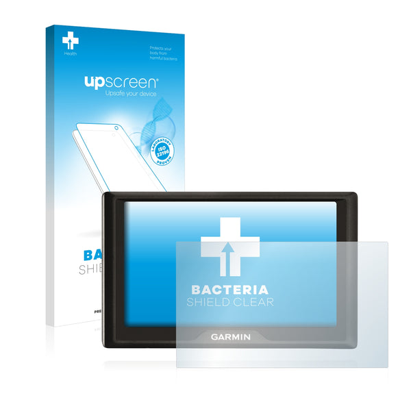 upscreen Bacteria Shield Clear Premium Antibacterial Screen Protector for Garmin Drive 60 LMT