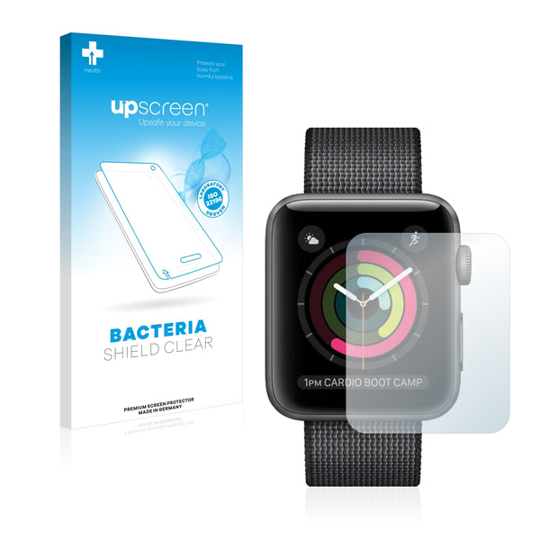 upscreen Bacteria Shield Clear Premium Antibacterial Screen Protector for Apple Watch Series 2 (42 mm)