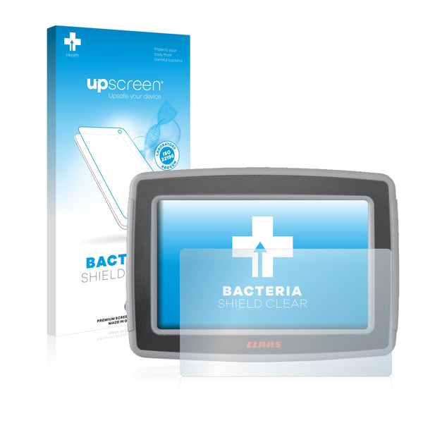 upscreen Bacteria Shield Clear Premium Antibacterial Screen Protector for Claas S7 Terminal