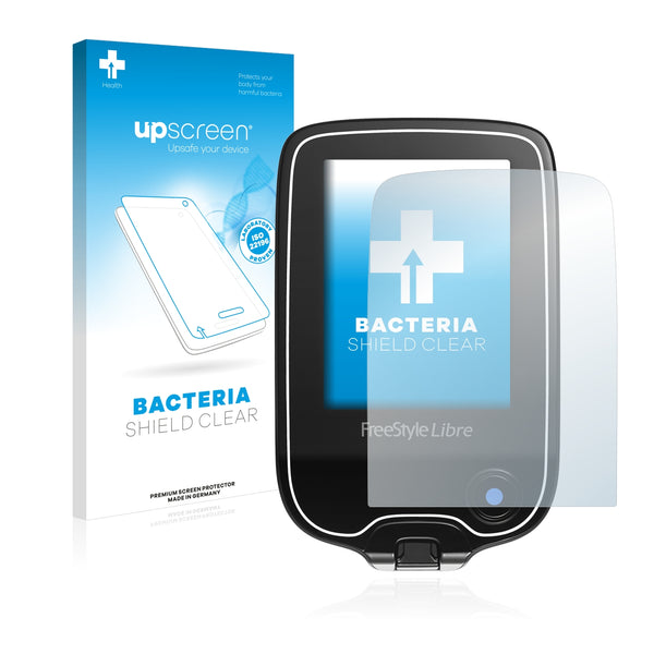 upscreen Bacteria Shield Clear Premium Antibacterial Screen Protector for Freestyle Libre