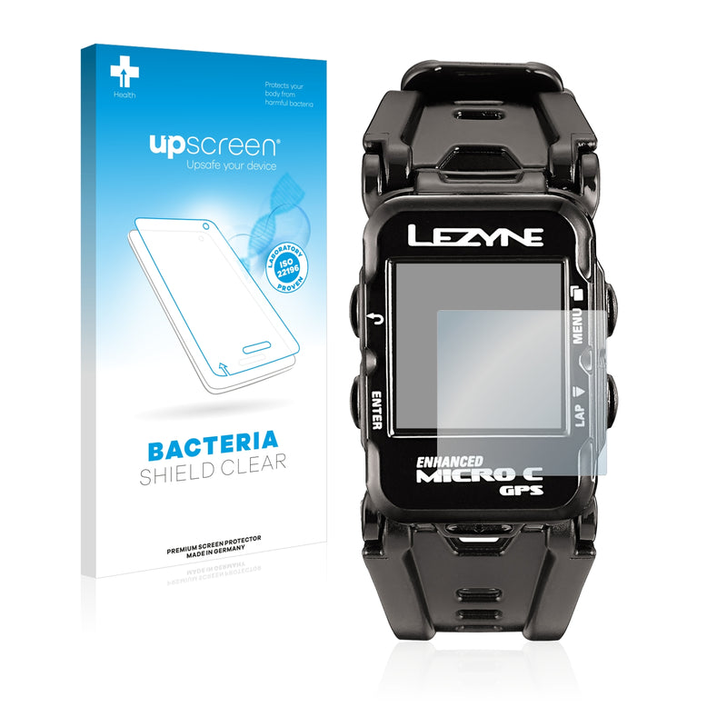 upscreen Bacteria Shield Clear Premium Antibacterial Screen Protector for Lezyne Micro C GPS Watch