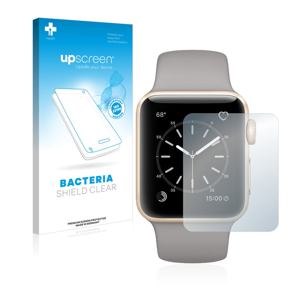 upscreen Bacteria Shield Clear Premium Antibacterial Screen Protector for Apple Watch Series 2 (38 mm)