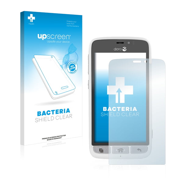 upscreen Bacteria Shield Clear Premium Antibacterial Screen Protector for Doro 8031