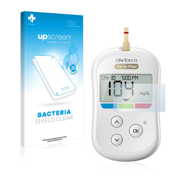 upscreen Bacteria Shield Clear Premium Antibacterial Screen Protector for LifeScan OneTouch Verio Flex