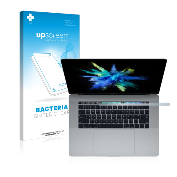 upscreen Bacteria Shield Clear Premium Antibacterial Screen Protector for Apple Macbook Pro Touch Bar 15