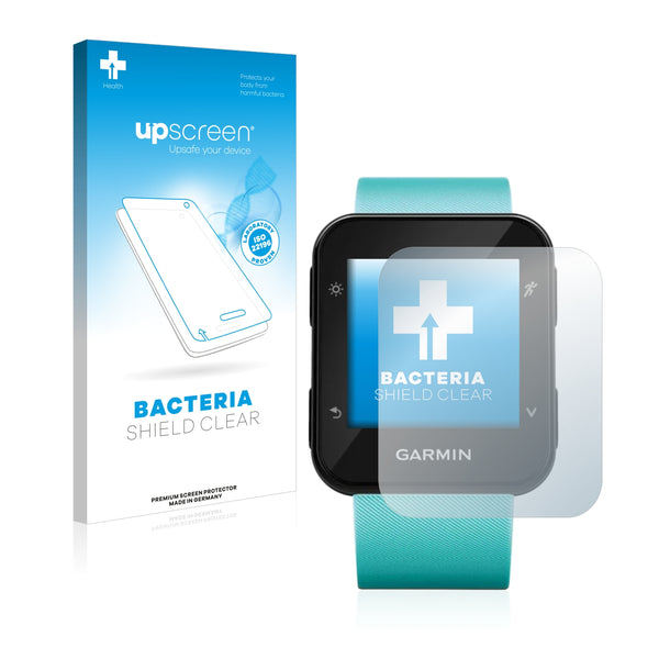 upscreen Bacteria Shield Clear Premium Antibacterial Screen Protector for Garmin Forerunner 35