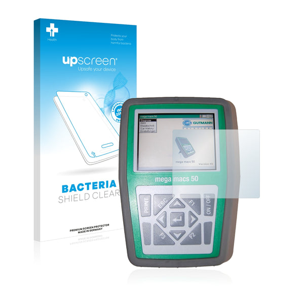 upscreen Bacteria Shield Clear Premium Antibacterial Screen Protector for Hella Gutmann Mega Macs 50