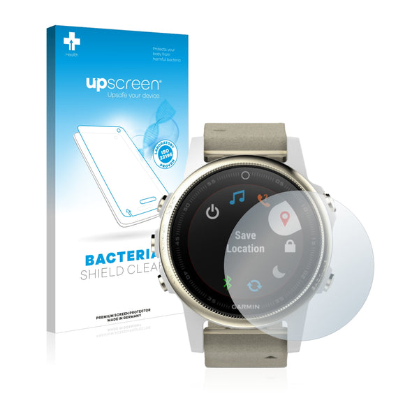 upscreen Bacteria Shield Clear Premium Antibacterial Screen Protector for Garmin fenix 5S (42 mm)