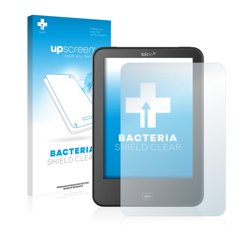 upscreen Bacteria Shield Clear Premium Antibacterial Screen Protector for Tolino Vision 4 HD
