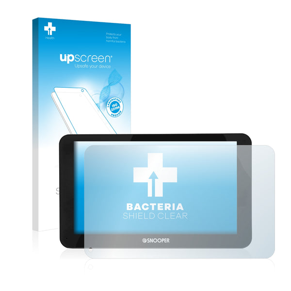upscreen Bacteria Shield Clear Premium Antibacterial Screen Protector for Snooper S6800 Truckmate Pro