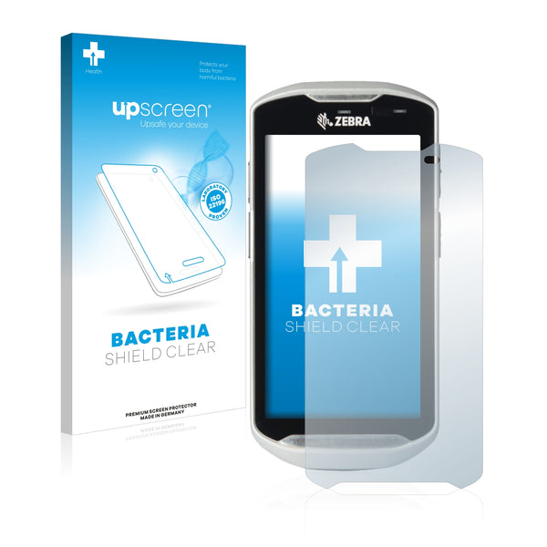 upscreen Bacteria Shield Clear Premium Antibacterial Screen Protector for Zebra TC51