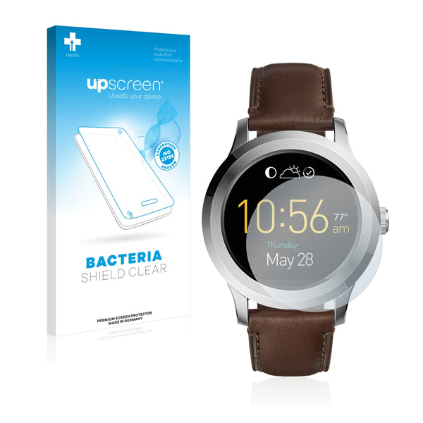 upscreen Bacteria Shield Clear Premium Antibacterial Screen Protector for Fossil Q Founder 2.0