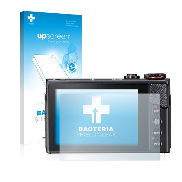 upscreen Bacteria Shield Clear Premium Antibacterial Screen Protector for Canon PowerShot G9 X Mark II