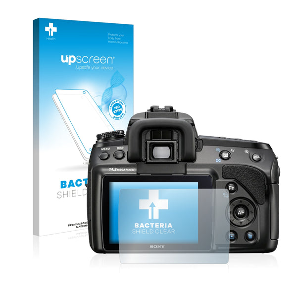 upscreen Bacteria Shield Clear Premium Antibacterial Screen Protector for Sony Alpha 450