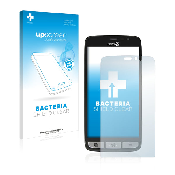 upscreen Bacteria Shield Clear Premium Antibacterial Screen Protector for Doro 8030