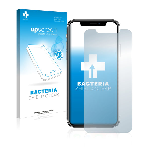 upscreen Bacteria Shield Clear Premium Antibacterial Screen Protector for Apple iPhone X