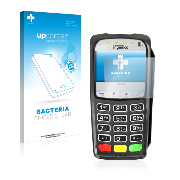 upscreen Bacteria Shield Clear Premium Antibacterial Screen Protector for Ingenico Telium 2 iPP320