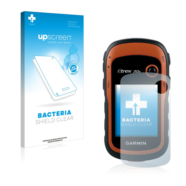upscreen Bacteria Shield Clear Premium Antibacterial Screen Protector for Garmin eTrex 20x